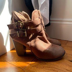 faux suede booties